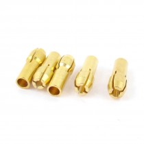 5 Pcs Gold Tone 2 4mm Clamping Dia 5mm Shank Dia Brass Collet Dremel Rotary Tool
