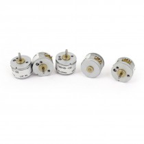 DC3V 5V 2 Phase 4 Wire 15mm Dia Stepper Motor Step Angle 18 Gray 5pcs