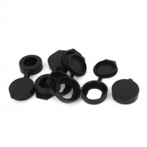 8pcs Black Rubber Waterproof Dust Resistant Aviation Connector Plug Shell Covers