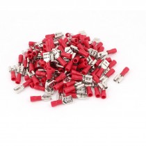 130 Pcs Red Pre Insulated Sleeves AWG22 16 Cable Connect Spade Crimp Terminals