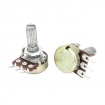 B100K 100K Ohm 6mm Thread 3 Pin Linear Type B Rotary Taper Potentiometer 2pcs