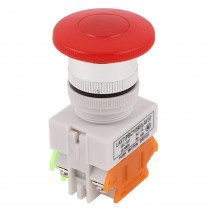 660V 10A 24mm Threaded SPDT Momentary Mushroom Pushbutton Switch