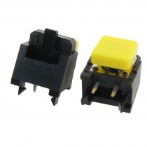 5 x Momentary Tactile Push Button Switch Right Angle 12mm x 12mm x 9mm w Cap