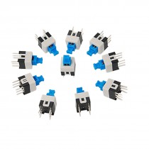 10 Pcs 7 x 7mm PCB Panel Mount Tact Tactile Push Button Switch Self Lock 6 Pin