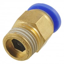 12.5mm x 8mm Solid Brass Pneumatic Piping Quick Connecting Fitting