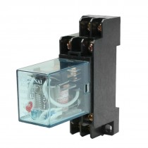 JQX-13F 220/240AC Coil DPDT 8 Pins Electromagnetic Power Relay w DYF08A Base