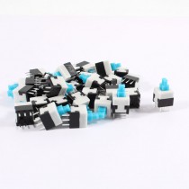30 Pcs DC 30V 0.5A 6 Pins DIP Latching Blue Push Button Torch Switch 8x8mm