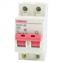 AC 400V 63A 2-Pole Overload Protection MCB Miniature Circuit Breaker