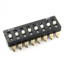 2.54mm Pitch 8 Position SMT SMD Type DIP Switch 10 Pcs
