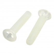 100 x Plastic 15mm Thread Length Flat Cross Head Screws Fasteners