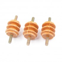 3PCS 38mm x 30mm x 6mm 660V Busbar Insulator Support Connector Orange