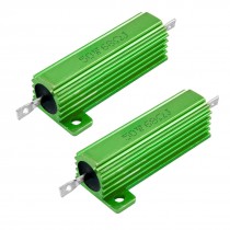 2 Pcs 68 Ohm Screw Tap Mounted Aluminum Housed Wirewound Resistors 50W