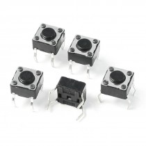5PCS Home Appliance Spare Part Momentary Tact Switch 4.3x6.2x6.2mm DC12V 0.2A