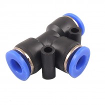 5 Pcs 6mm to 6mm One Touch Ends Piping Push in Quick Fittings T Connectors