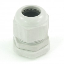 White PG21 Plastic Connector Gland for 12mm-16mm Cable