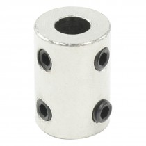 7mm Bore Robot Motor Wheel Coupling Coupler Silver Tone