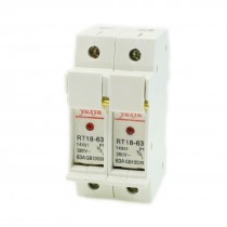 RT18-63 AC 380VV 63A 2 Poles 2P 14x51mm Cylindrical Fuse Holder Base