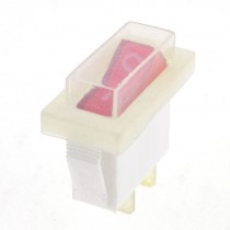 AC 125V/15A 250V/10A 2 Terminal SPST Snap in Boat Rocker Switch White
