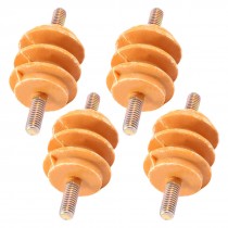 4pcs 660V Water Resistance Busbar Insulator Orange 30mm x 27mm x 6mm