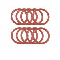 10 Pcs 19mm OD 2.5mm Thickness Dark Red Silicone O Rings Oil Seals Gasket