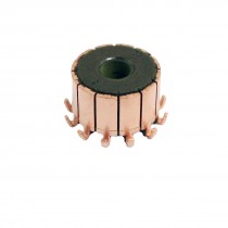 6.35mm Shaft Dimeter 18.9mm OD 12 Tooth Copper Shell Electric Motor Commutator