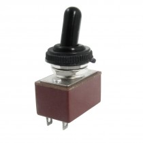 AC 250V 3A Amps ON/OFF 2 Position 2 Pins SPST Toggle Switch w Waterproof Boot