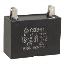 Polypropylene Film Motor Running Capacitor CBB61 4uF 5% 450V AC