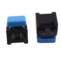 5 x Momentary Tact Push Button Switch Right Angle 2 Pin 12 x 12mm x 8mm + Cap