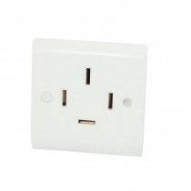 AC 380V 25A Three Phase Four Wire Power Outlet Socket Wall Plate Panel White