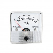 DC 0-100mA Square Face Analog Current Panel Ammeter