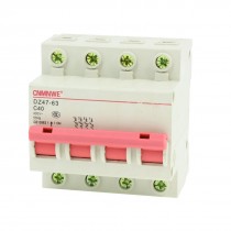 AC 400V 40A 4 Pole DZ47-63 C63 On/Off Switch Mini Circuit Breaker 6000A