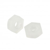 10 Pcs Replacement Plastic Hexagonal Hex Fasteners Nut White