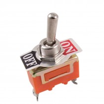AC 250V 15A 2 Screw Terminals SPST ON/OFF Toggle Switch Orange