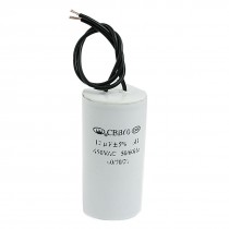 CBB60 450VAC 12uF Polypropylene Film Motor Run Capacitor w 2 Wires