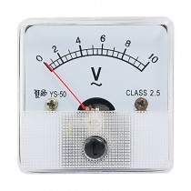 YS-50 AC 0-10V Analogue Needle Panel Meter Voltmeter