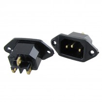 2 Pcs Rice Cooker Replacement AC 250V 10A Black C14 Power Sockets