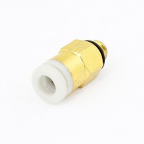 4mm Dia Gray Hole 0.20" Male Thread Straight Push in Tube Air Fast Fitting