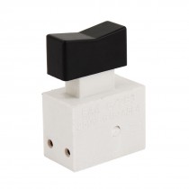Black White Plastic DPST NO Trigger Switch Push Button AC 250V 6A