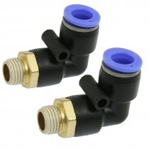 10mm x 1/4" PT Push In One Touch Connector Quick Fittings 2 Pcs