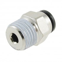 Straight 15/32" Thread to 15/64" One Touch Connector Pneumatic Quick Fitting