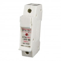 RT18-63A AC 380V 14 x 51mm 1P Cylindrical Fuse Holder with LED