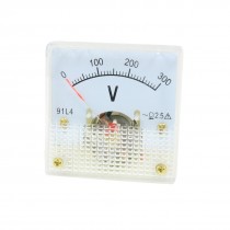 AC 0-300V Fine Tuning Square Plastic Case Analog Voltage Meter Voltmeter
