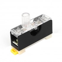 DIN Rail Plastic Fuse Holder Base FS 10 w Fuses 250V 10A 6x30mm