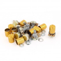 10pcs 5K Ohm Linear Taper Rotary Potentiometer 5KB B5K Pot w Knobs