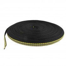 1cm Yellow Black Fabric Lace Decor Reflective Conspicuity Tape Safety 45M Length