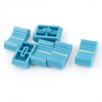 6pcs Digital Audio Mixer Fader Effects Slide Switch Cap Knob Light Blue 8 x 2mm