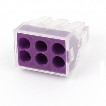 18-13AWG Push-in Wire Terminal Block Reuseable Cable Connector 6 Conductor