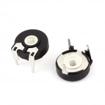 PT15 15mm 100ohm-5Mohm 3 Pins Piher Trimmer Potentiometer Black 2pcs
