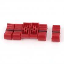6pcs Digital Audio Mixer Fader Effects Slide Switch Cap Knob Red 4 x 2mm