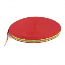 1cm Red Fabric Industrial Safety Warning Reflective Tape 45M Length